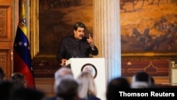 El presidente en disputa de Venezuela, Nicolás Maduro, habla en la sesión de clausura de la Asamblea Nacional Constituyente de Venezuela en Caracas, el 18 de diciembre de 2020. [Foto: Reuters].