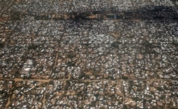 FILE - An aerial picture shows a section of the Dadaab camp near the Kenya-Somalia border.