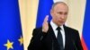 Russian President Vladimir Putin speaks during a joint news conference with his Austrian counterpart following their talks in Sochi, Russia, May 15, 2019.