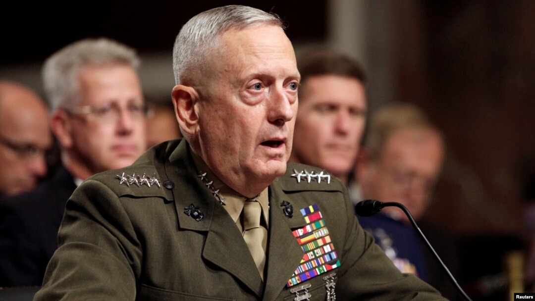 FILE - General James Mattis testifies before the Senate Armed Services Committee hearing on Capitol Hill in Washington, July 27, 2010. 