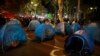 Protesters in Georgia's capital set up tent camp, demand new elections