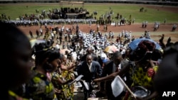 Le leader du Front populaire pour la renaissance de la Centrafrique (FPRC), Nourredine Adam, à Bangui, 5 décembre 2015.