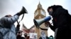 Pro-Palestinian Protesters Block Bridge Outside UK Parliament
