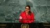 La presidenta de Honduras Xiomara Castro, durante la Asamblea General de la ONU en Nueva York, el 20 de septiembre del 2022.
