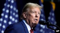 ARCHIVO - El expresidente Donald Trump, candidato presidencial republicano, habla en un mitin de campaña el 9 de marzo de 2024 en Rome, Georgia (Foto AP/Mike Stewart, archivo)