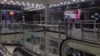 Stores were open in a shopping mall in Baneh, Iran, May 18, 2018, but it was virtually deserted of customers who have stayed away from the city. Local residents blame the lack of business on Tehran’s monthslong blockade of border footpaths, which Baneh shopkeepers have relied upon to import desirable goods from Iraq.