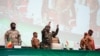 Viongozi wa kijeshi wa Niger, Mali na Burkina Faso wakikutana katika mkutano wa kwanza wa shirikisho lao mjini Niamey, Julai 6, 2024. Picha ya Reuters