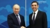 In this pool photograph distributed by the Russian state agency Sputnik, Russia's President Vladimir Putin meets with Serbian Deputy Prime Minister Aleksandar Vulin on the sidelines of the Eastern Economic Forum in Vladivostok on September 4, 2024. (Photo