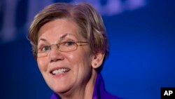 Sen. Elizabeth Warren, D-Mass. speaks to the Center for American Progress’s Second Annual Policy Conference in Washington, Nov. 19, 2014.