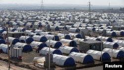 A view shows Khazer camp for displaced Iraqi people who fled the Islamic State stronghold of Mosul, Iraq, Feb. 6, 2017. 