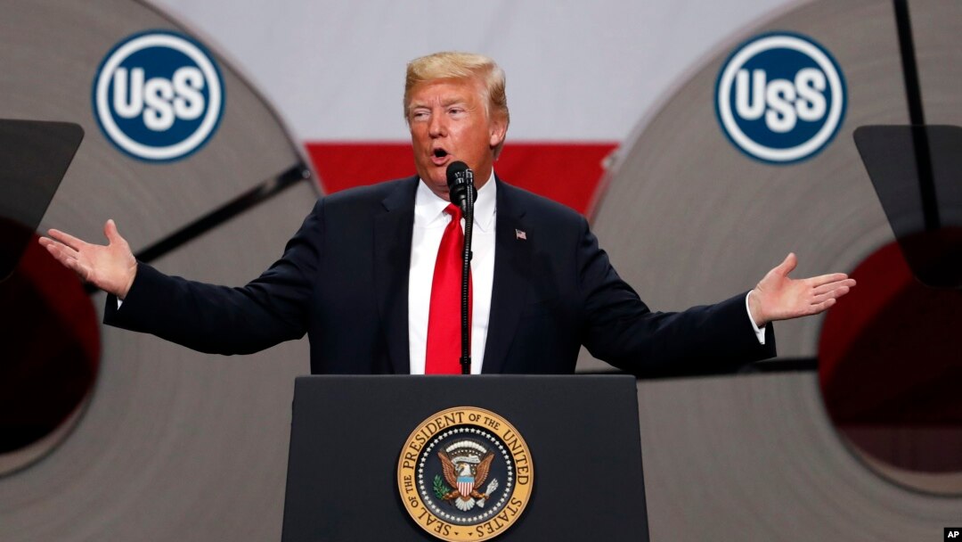 Predsednik Donald Tramp govori na skupu u Granit sitiju, 26. jula 2018.