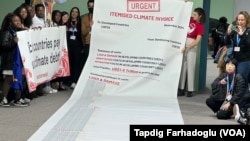 COP29-da iqlim fəalları aksiya keçirib