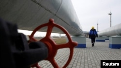 Ukraina-Rossiya chegarasidagi Gazprom gaz o'lchash stansiyasi