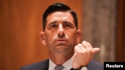 El secretario interino del Departamento de Seguridad Nacional (DHS), Chad Wolf, al testificar ante el Congreso de EE.UU., en septiembre de 2020.