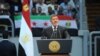 In this handout picture Egyptian President Mohammed Morsi gives a speech to thousands of Islamists and Syrian opposition supporters during the "support for Syria" rally at Cairo stadium, June 15, 2013 in Cairo, Egypt. (Credit: Ho/Egyptian Presidency)
