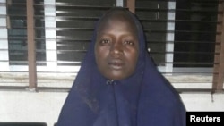 An undated picture released on May 19, 2016 by the Nigerian army of the second rescued Chibok schoolgirl in Nigeria. 