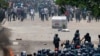 Job-quota opponents clash with police and Awami League supporters at the Rampura area of Dhaka, Bangladesh, on July 18, 2024.
