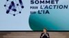 Le président français Emmanuel Macron lors d'une session du Sommet d'action sur l'intelligence artificielle à Paris, le 11 février 2025. AFP / Ludovic Marin