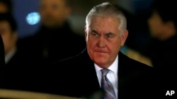 FILE - U.S. Secretary of State Rex Tillerson arrives at Haneda international airport in Tokyo, as the first stop of his tour to Asia, March 15, 2017.