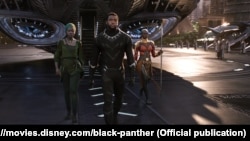 Cuplikan adegan film laris "Black Panther." 