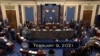Sidang pemakzulan kedua mantan Presiden Donald Trump di Senat AS, Capitol Hill, hari Selasa (9/2). 
