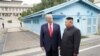 President Donald Trump meets with North Korean leader Kim Jong Un at the border village of Panmunjom in the Demilitarized Zone, South Korea, June 30, 2019. 