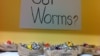 Worm observation area of classroom at St. James school in Potomac, Maryland. (Photo: VOA / K. Amkas)