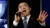 Recycling magnate Chen Guangbiao sings to the media and his guests from the New York City Rescue Mission at The Loeb Boathouse restaurant in New York, June 25, 2014. 
