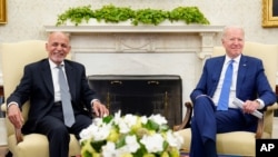 دیدار جو بایدن، رئیس جمهوری آمریکا، و اشرف غنی، رئیس جمهوری افغانستان، در کاخ سفید (جمعه ۲۵ ژوئن ۲۰۲۱)