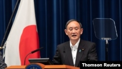 스가 요시히데 일본 총리.