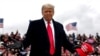 U.S. President Donald Trump arrives for a campaign rally at Oakland County International Airport in Waterford Township, Michigan, Oct. 30, 2020. 