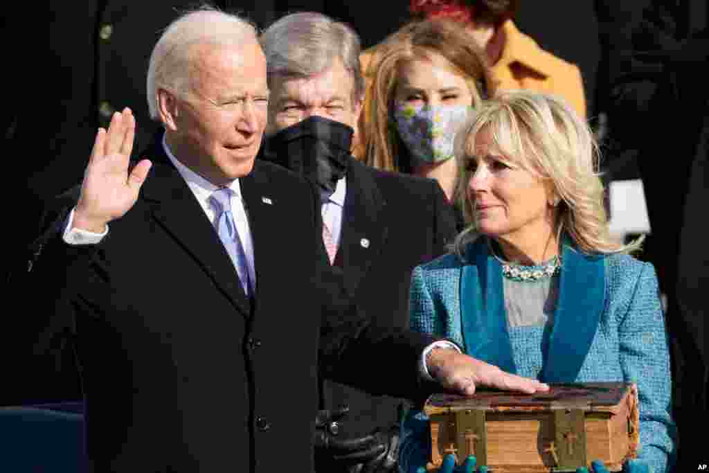 Joe Biden toma juramento como el 46º presidente de los Estados Unidos. 20 de enero de 2021.