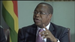 Mthuli Ncube, Zimbabwe's finance minister, says the country needs to "climate-proof" its agricultural production. Nov. 28, 2019. (Columbus Mavhunga/VOA)
