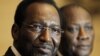 Mali's interim President Dioncounda Traore, left, with ECOWAS chairman, Ivory Coast President Alassane Ouattara, Abidjan, May 2012.