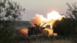 以色列砲兵在以色列與加沙地帶邊界附近開火。(2021年5月19日)