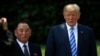 FILE - Kim Yong Chol is pictured with U.S. President Donald Trump as he departs after a meeting at the White House in Washington, June 1, 2018.