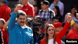 Le président vénézuélien Nicolas Maduro et son épouse, Cilia Flores 
