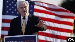 Newt Gingrich aparece en segundo lugar en las preferencias en Nevada y dijó que llevará su campaña hasta la convención republicana.