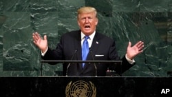 La embajadora de Estados Unidos ante la ONU, Nikki Haley, dijo que el presidente Trump "está ansioso de hablar sobre los éxitos de política exterior que Estados Unidos ha tenido en el último año y hacia dónde vamos a ir en adelante".