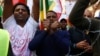 Ethiopian migrants, all members of the Oromo community of Ethiopia living in Malta, protest in Valletta against the Ethiopian regime's plan to evict Oromo farmers to expand Ethiopia's capital, Addis Ababa, Dec. 21, 2015.
