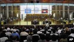 A trail at the Khmer Rouge tribunal, officially known as the Extraordinary Chambers in the Courts of Cambodia, ECCC. (file photo)
