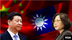 Presiden China Xi Jinping (kiri), dan Presiden perempuan pertama Taiwan Tsai Ing-wen (Foto: dok).