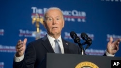 ប្រធានាធិបតី​លោក​ Joe Biden ថ្លែង​នៅ​រដ្ឋ​ធានី​វ៉ាស៊ីនតោនកាលពីថ្ងៃទី​១៨ កញ្ញា ឆ្នាំ២០២៤។