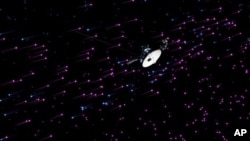 旅行者一号宇宙探测器示意图 （美国航空航天局资料图片）