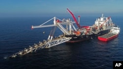 Pembangunan pipa gas "Nord Stream 2" dari Rusia ke Jerman (foto: dok). 