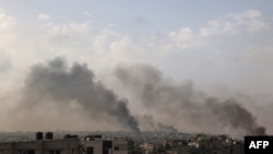 Pamje tymi pas sulmeve izraelite në Rafah më 28 maj, 2024/AFP