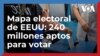 Mapa electoral de EEUU: 240 millones aptos para votar