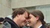 Tobey Slagenweit-Coffman (left) and his partner in front of DC Court Building, 3 Mar 2010