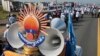 FILE - The logo of opposition Cambodia National Rescue Party (CNRP) is displayed before a rally on the first day of the country's commune election campaign outside Phnom Penh, Cambodia, Saturday, May 20, 2017. (AP Photo/Heng Sinith)