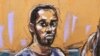 Sketsa persidangan yang menunjukkan penyanyi Sean "Diddy" Combs saat menghadiri persidangan jaminan terhadap dirinya di pengadilan federal New York pada 18 September 2024. (Foto: Reuters/Jane Rosenberg)